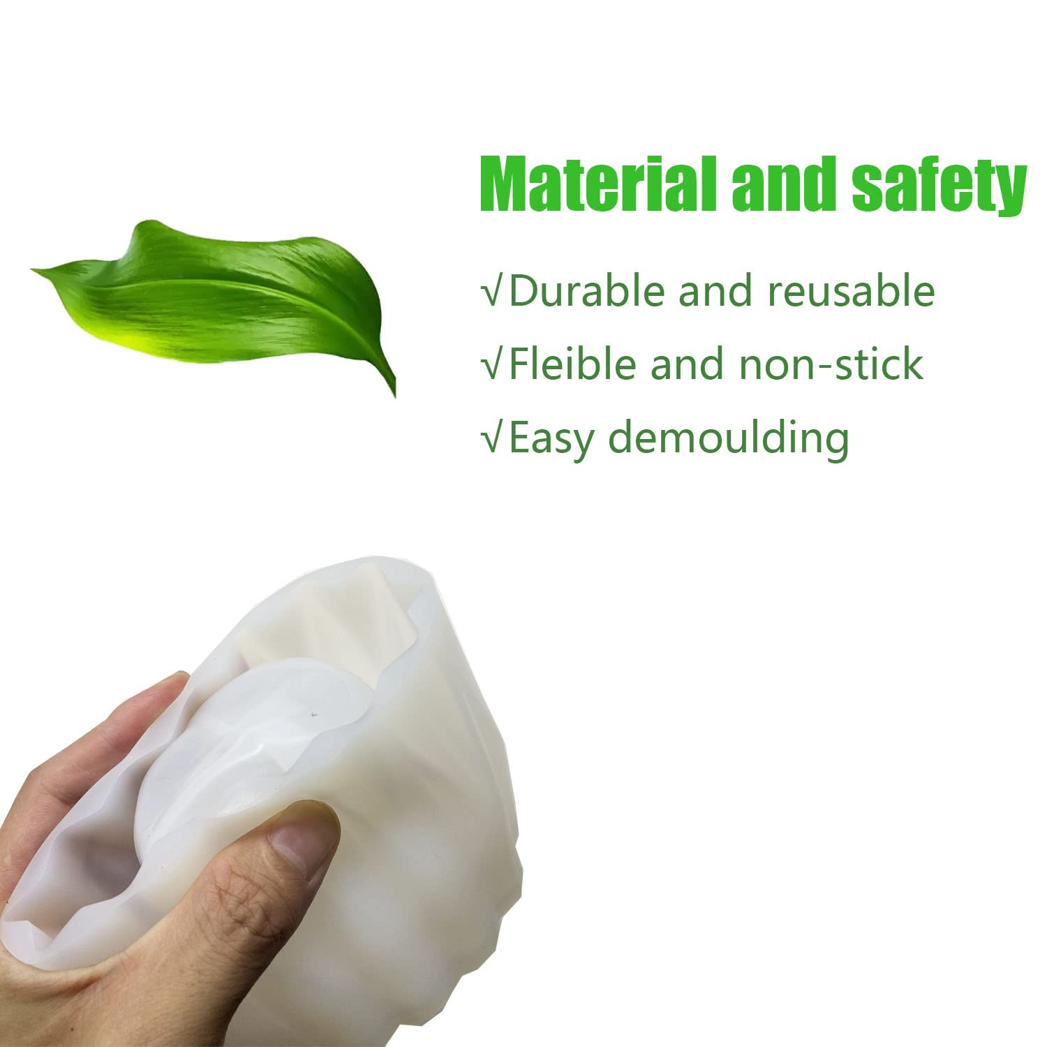 Cayway Moule Silicone Vase Diamant + 24 Paillettes