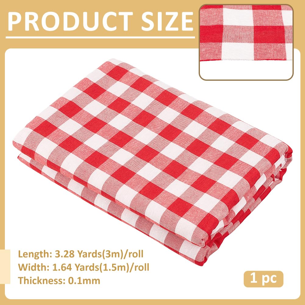 BENECREAT Tissu Vichy Carreaux Rouge Tartan 150x300cm