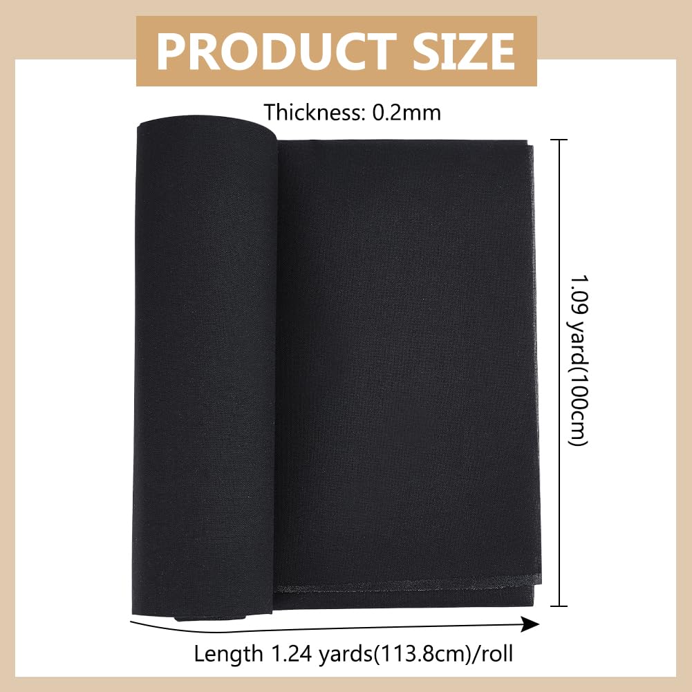 BENECREAT Entoilage Thermocollant Noir 100x113,8cm Tissé