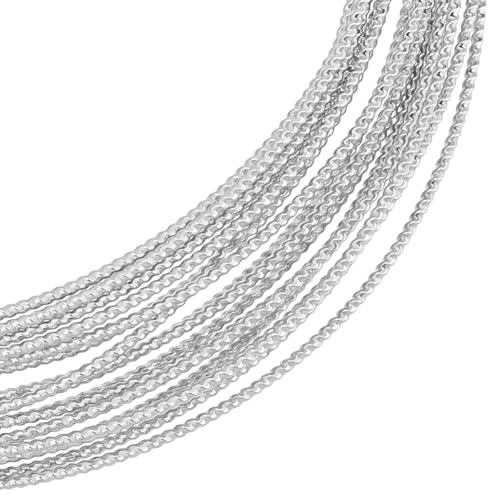 BENECREAT fil laiton texturé platine 8m 1,2mm bijoux