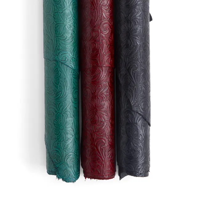 Tandy Leather Épaule florale cuir vache turquoise 1-1,6 mm