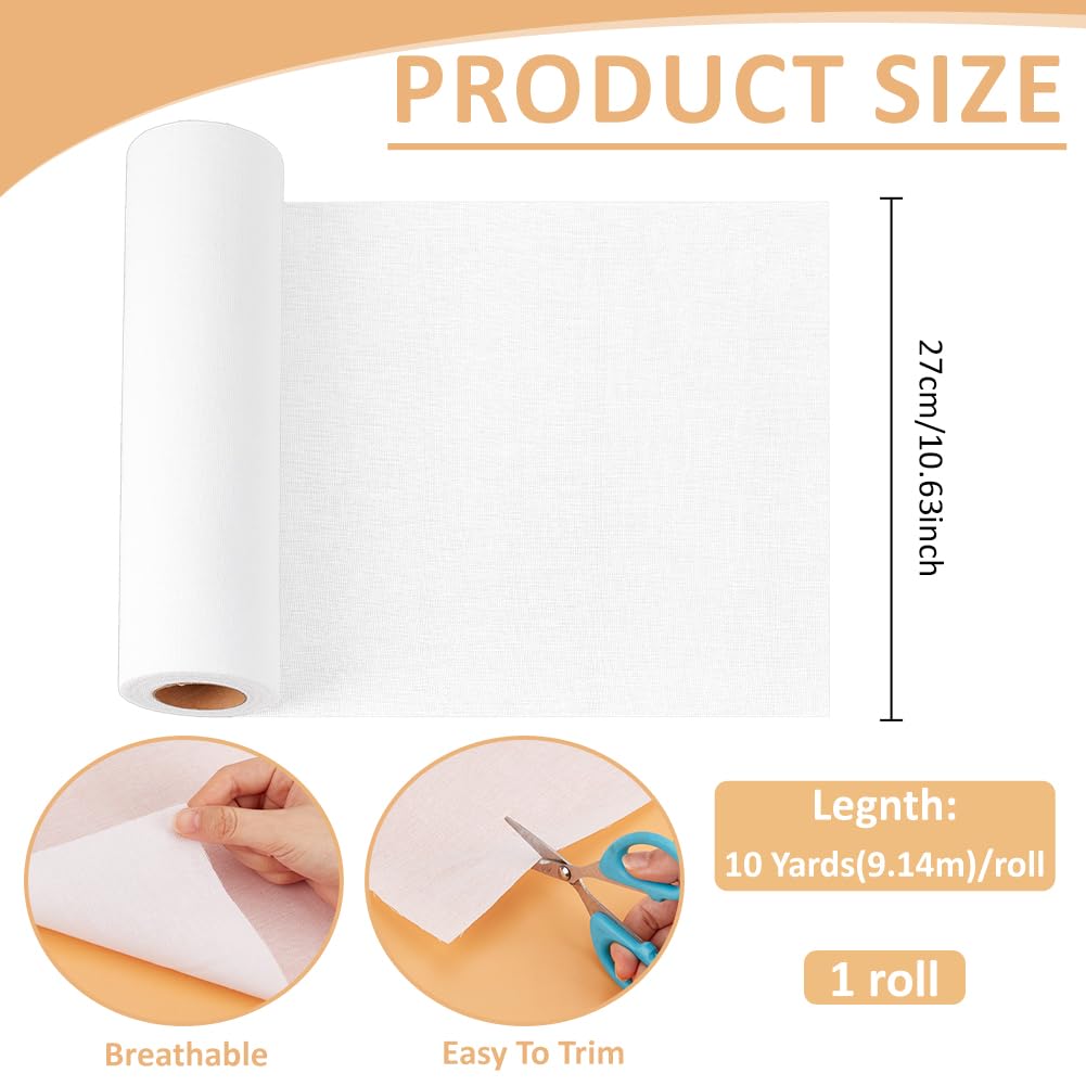 BENECREAT Entoilage Thermocollant Blanc Coton 9,1m x 27cm