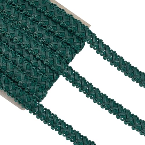 BENECREAT galon tressé similicuir vert 13,72 m 13,5 mm