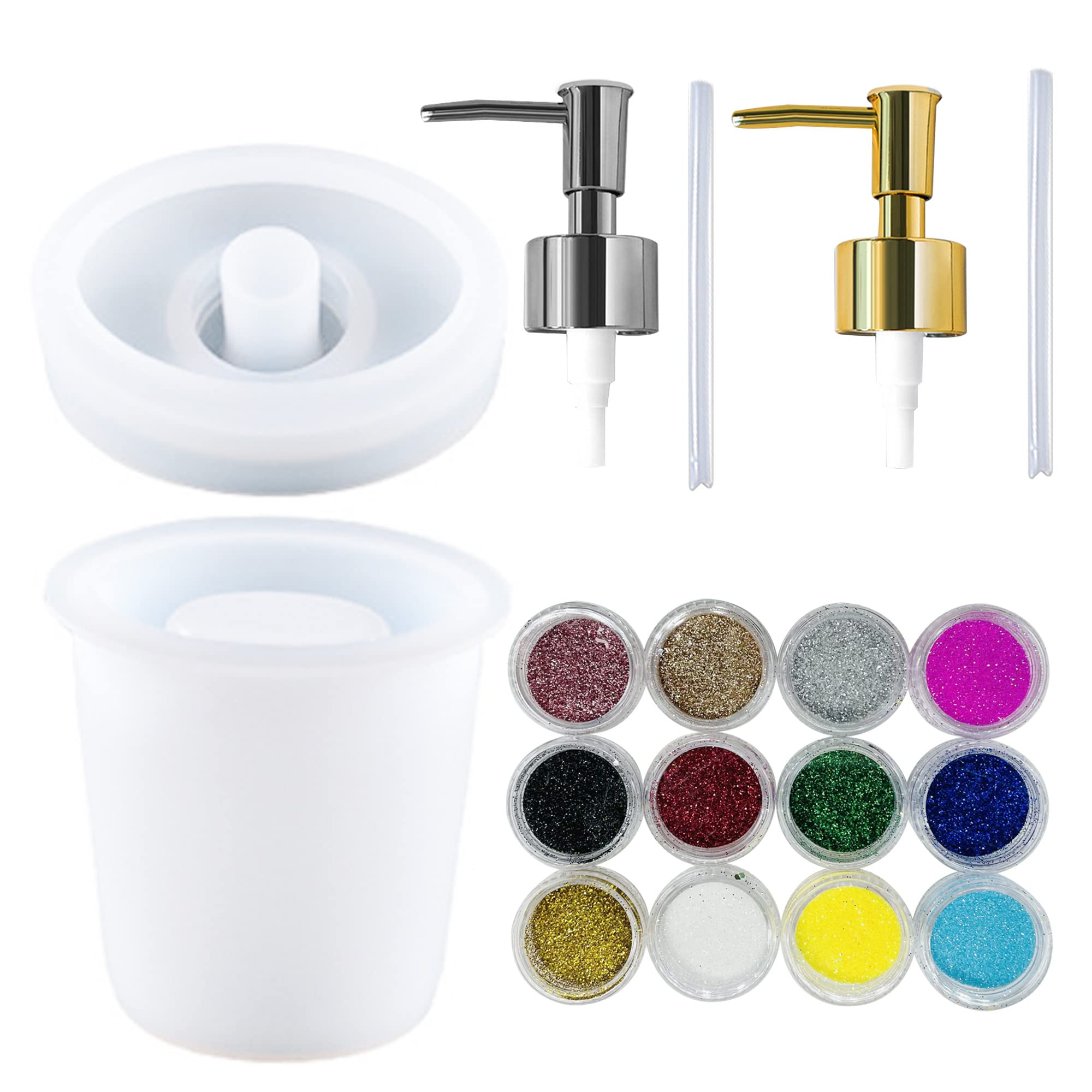 Cayway Style 7 moule silicone pot fleur kit 30 pièces paillettes