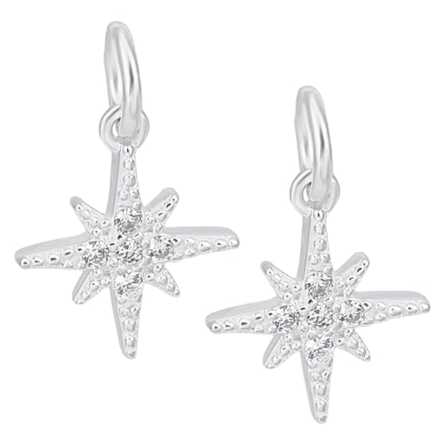 BENECREAT breloque étoile nord argent 925 strass