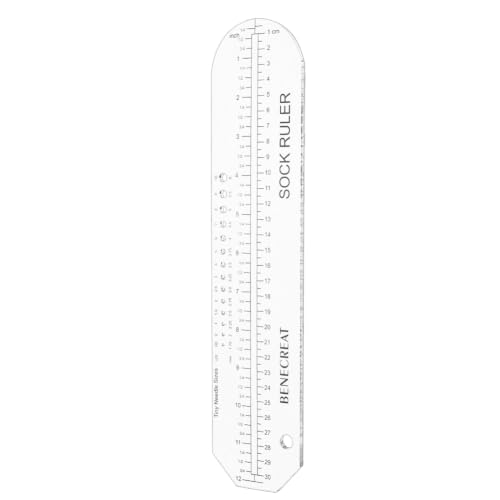 BENECREAT règle chaussette acrylique transparente 31 cm