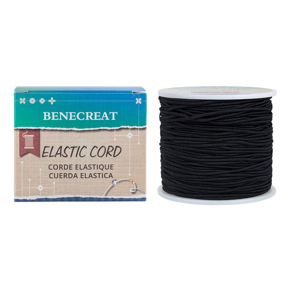 BENECREAT cordon élastique noir 1,5 mm 70 m