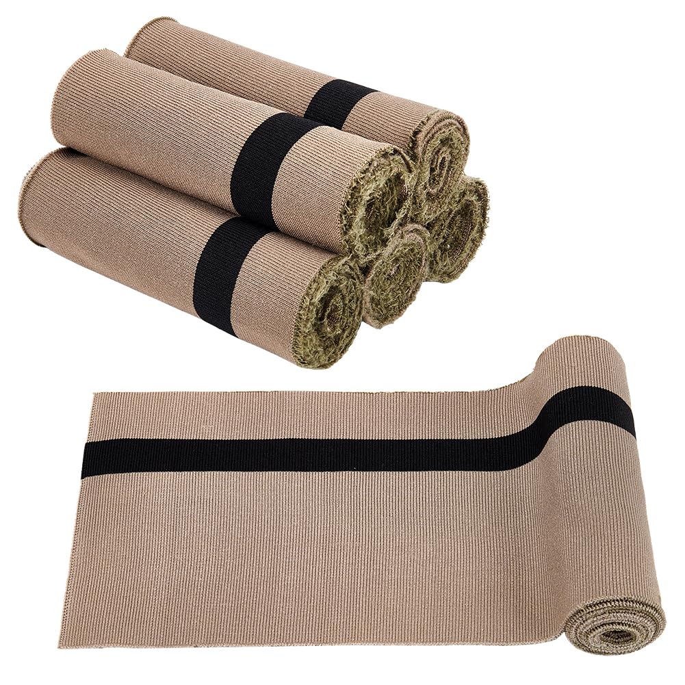BENECREAT Tissu Côtelé Blanc 91x15cm x6 Polyester Stretch