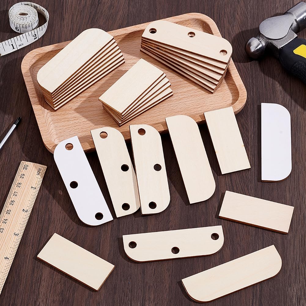 BENECREAT plaques réparation porte bois adhésives 48pcs amande