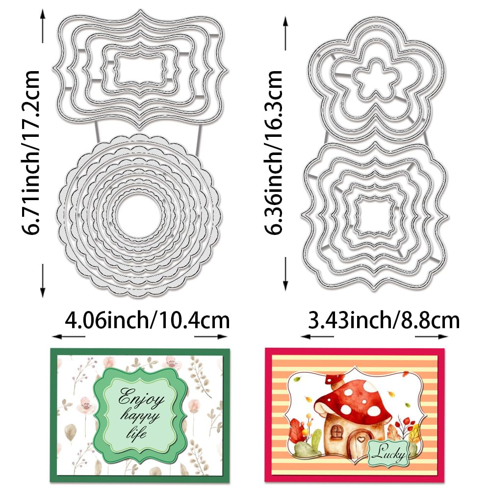BENECREAT Bordure Graphique dies de découpe lot de 2 multi-formes