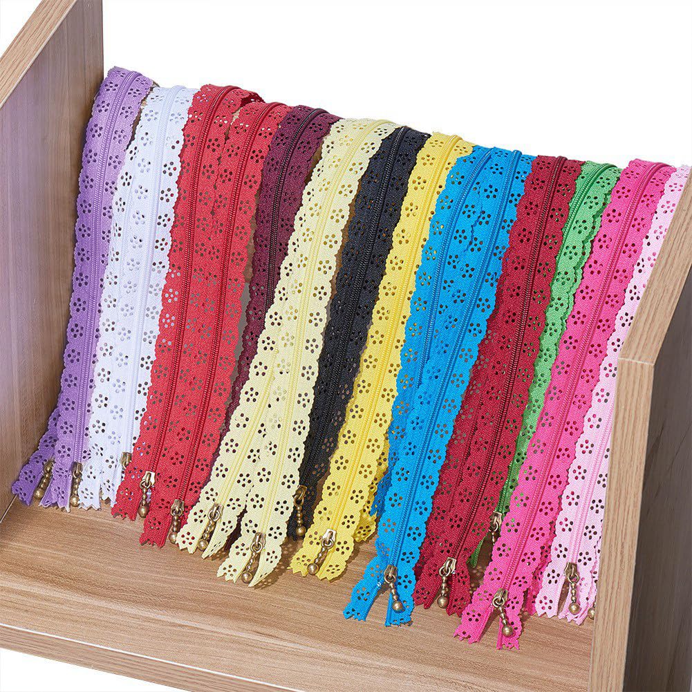 BENECREAT fermetures éclair dentelle nylon 40 cm 48 pcs