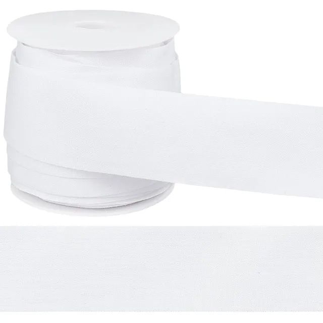 BENECREAT Ruban Coton Blanc 20m Sangle 40mm