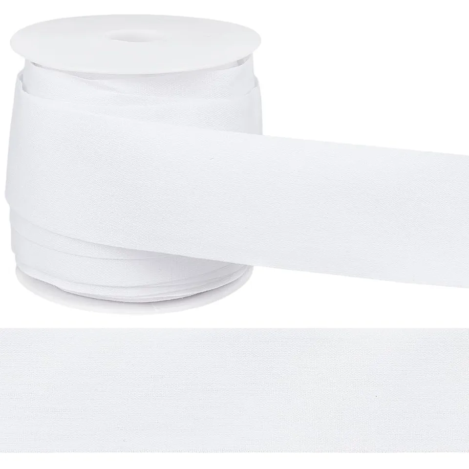 BENECREAT Ruban Coton Blanc 20m Sangle 40mm