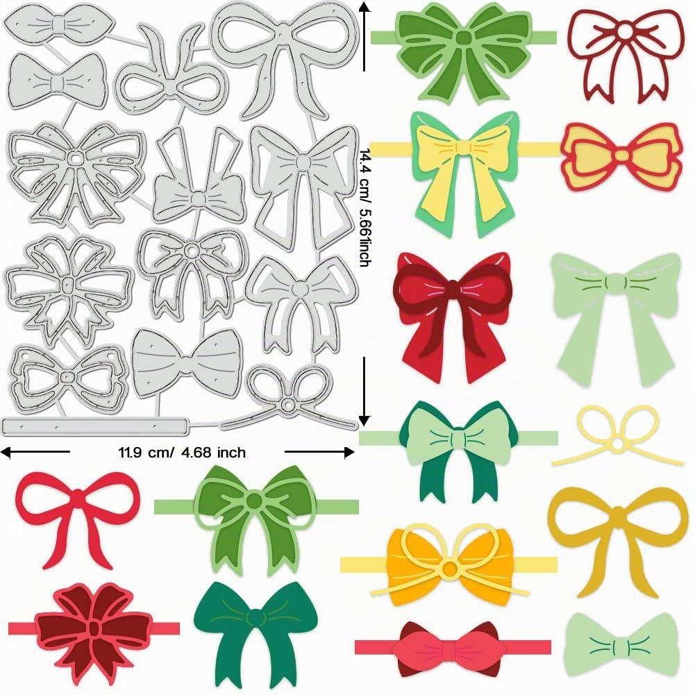 BENECREAT Dies Nœud Papillon 13 Pcs Scrapbooking