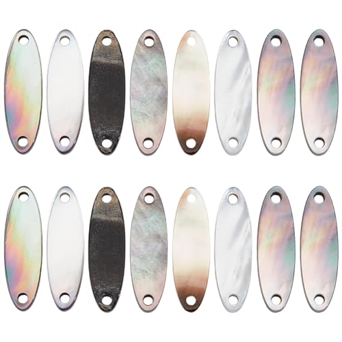BENECREAT Perles Nacre Noire Rectangle 20x6mm x16