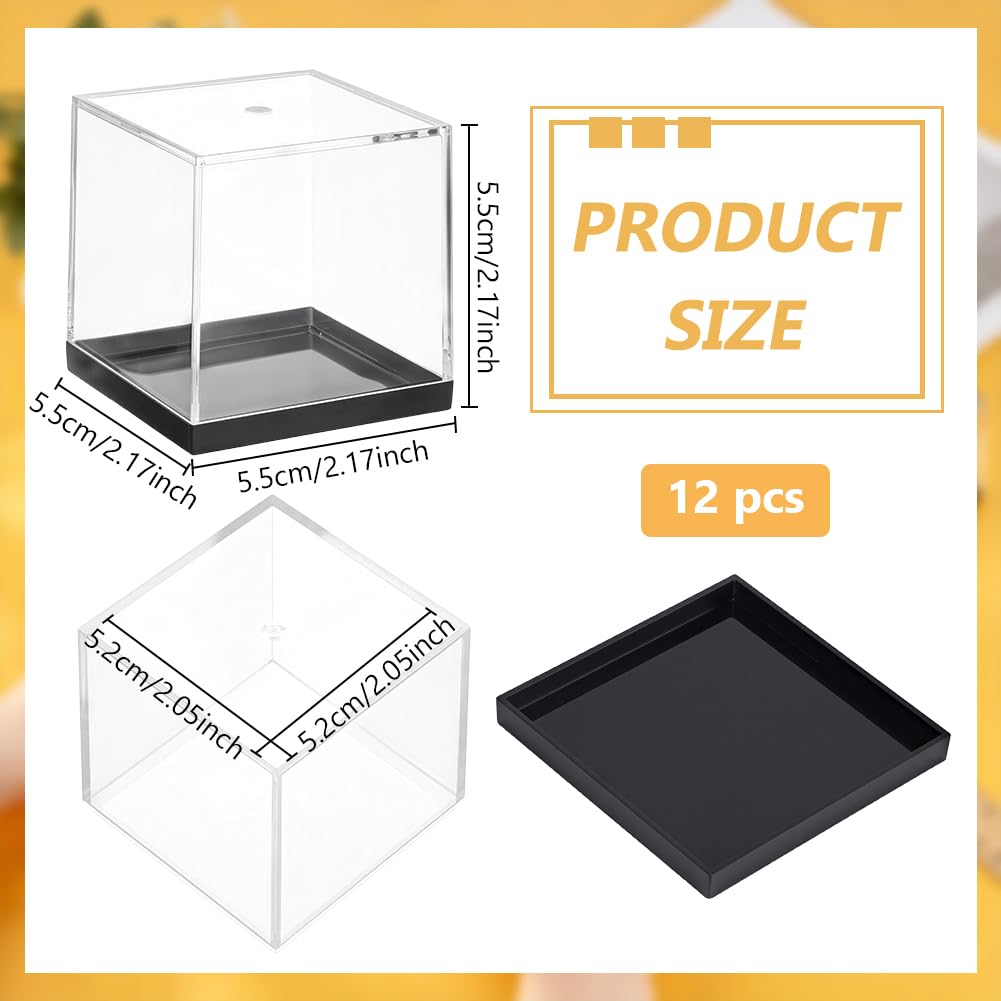 BENECREAT Boîte exposition cube transparent 55 mm x12