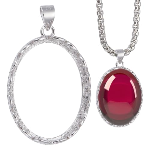 BENECREAT support pendentif plateau argent 925 cabochon