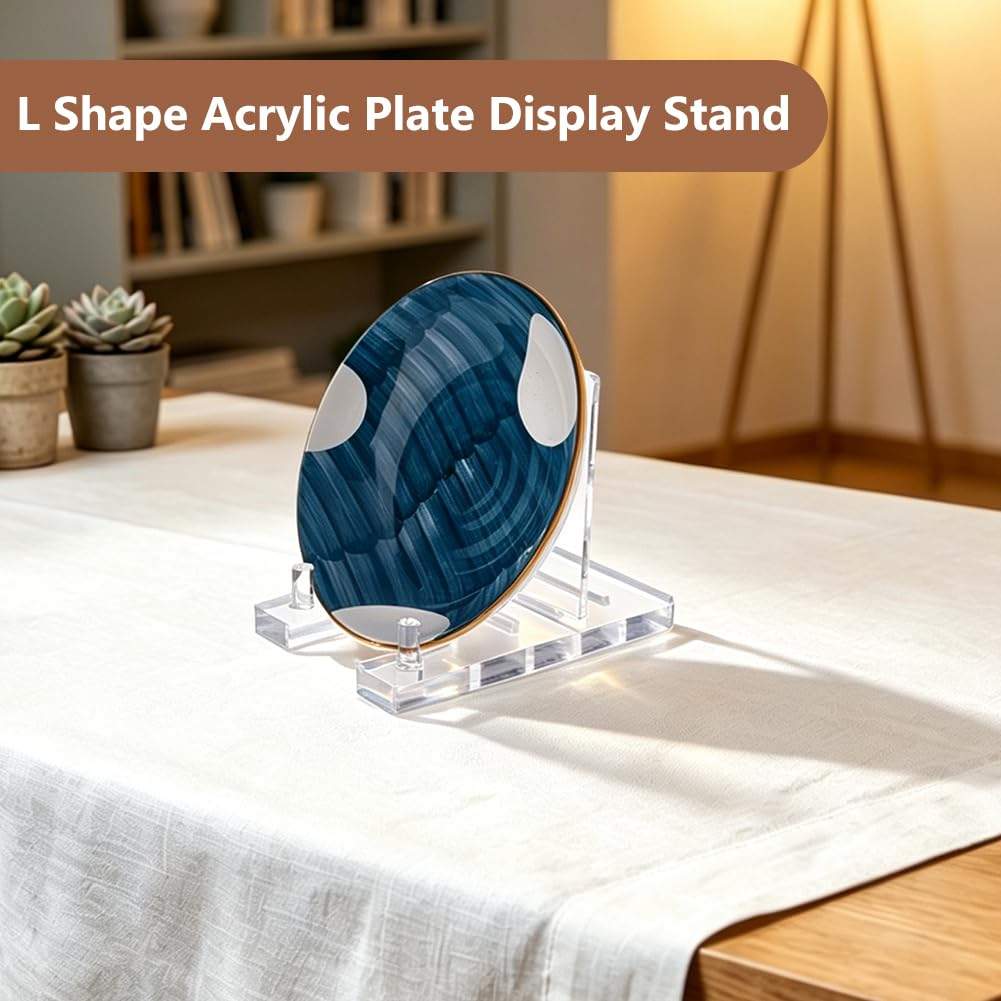 BENECREAT Support Chevalet Acrylique Transparent Réglable 17x11,6cm