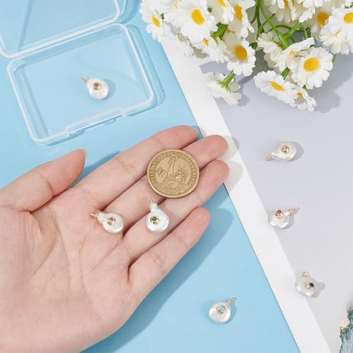 BENECREAT Pendentif Perle Baroque Doré 18K Lot de 7
