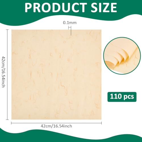 BENECREAT Papier sachet thé mocassin doré 42x42cm 110 feuilles