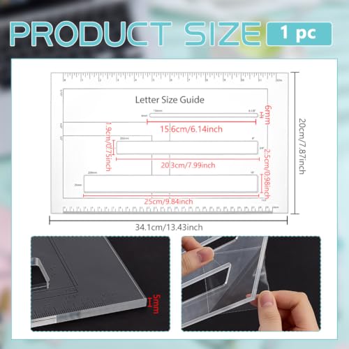 BENECREAT gabarit enveloppes acrylique 200x341mm transparent