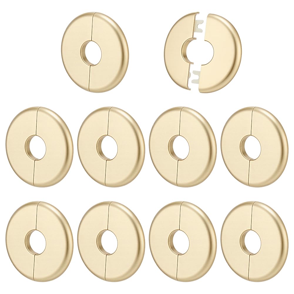 BENECREAT Cache Plomberie Rond 17,5mm 10pcs PVC Adhésif