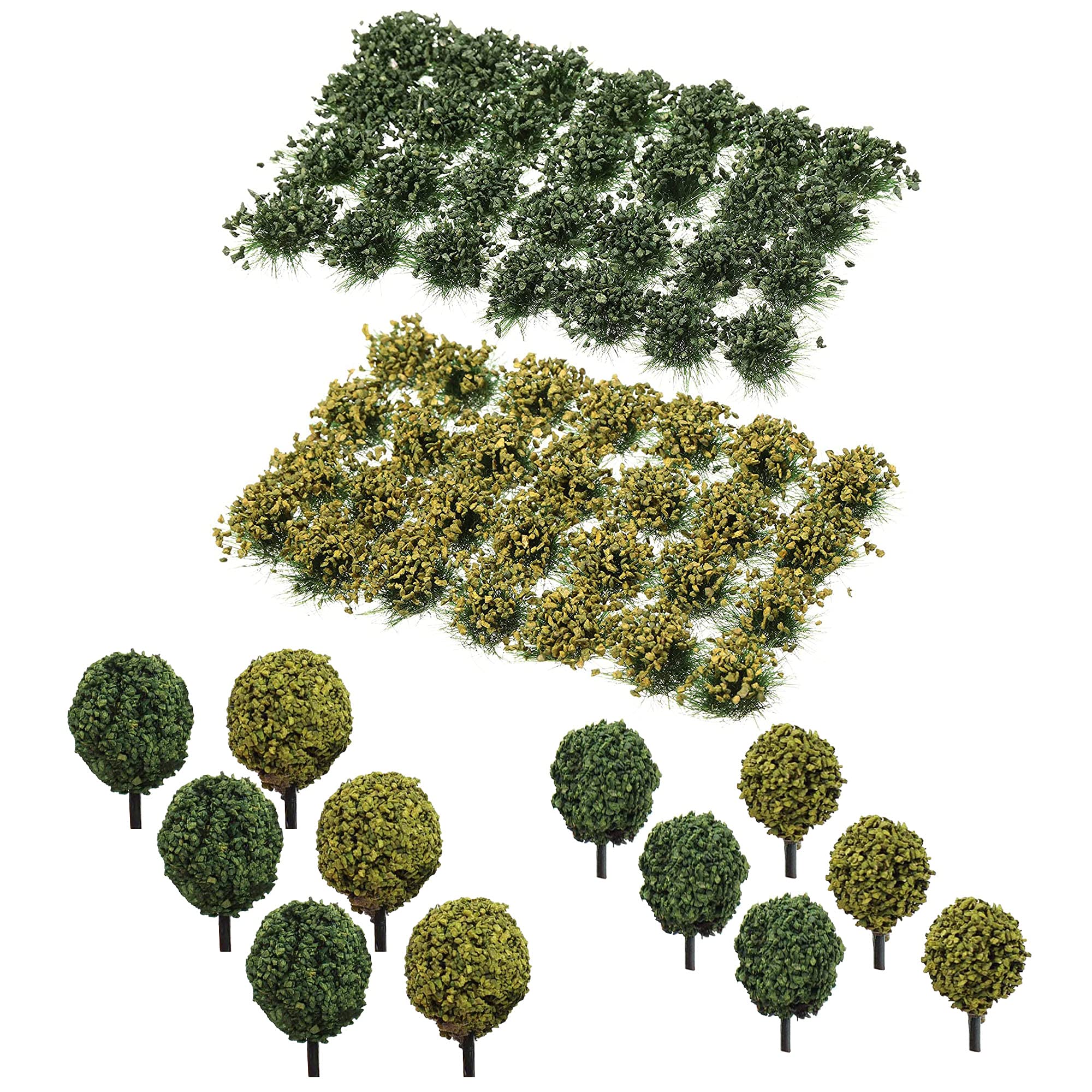 Cayway Décor Train Miniature Herbe Arbustes Style 4