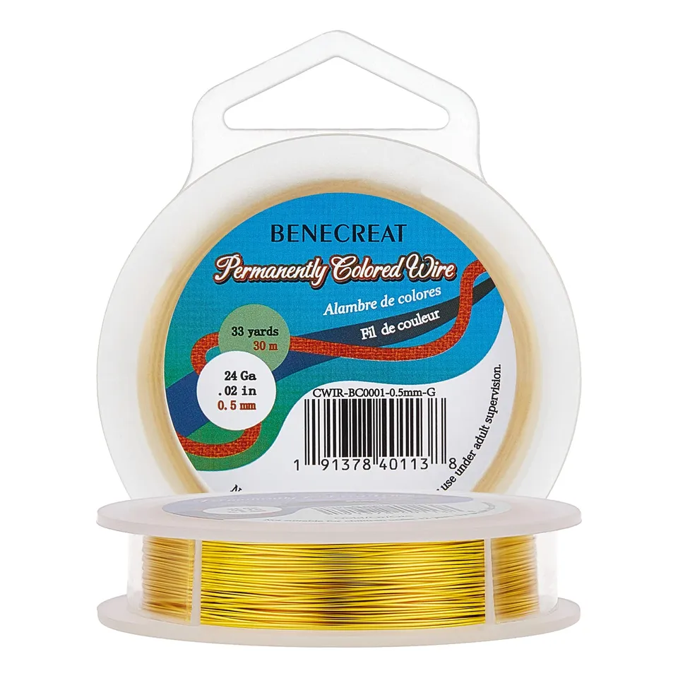 BENECREAT fil doré anti-ternissement 0,5 mm 30 m