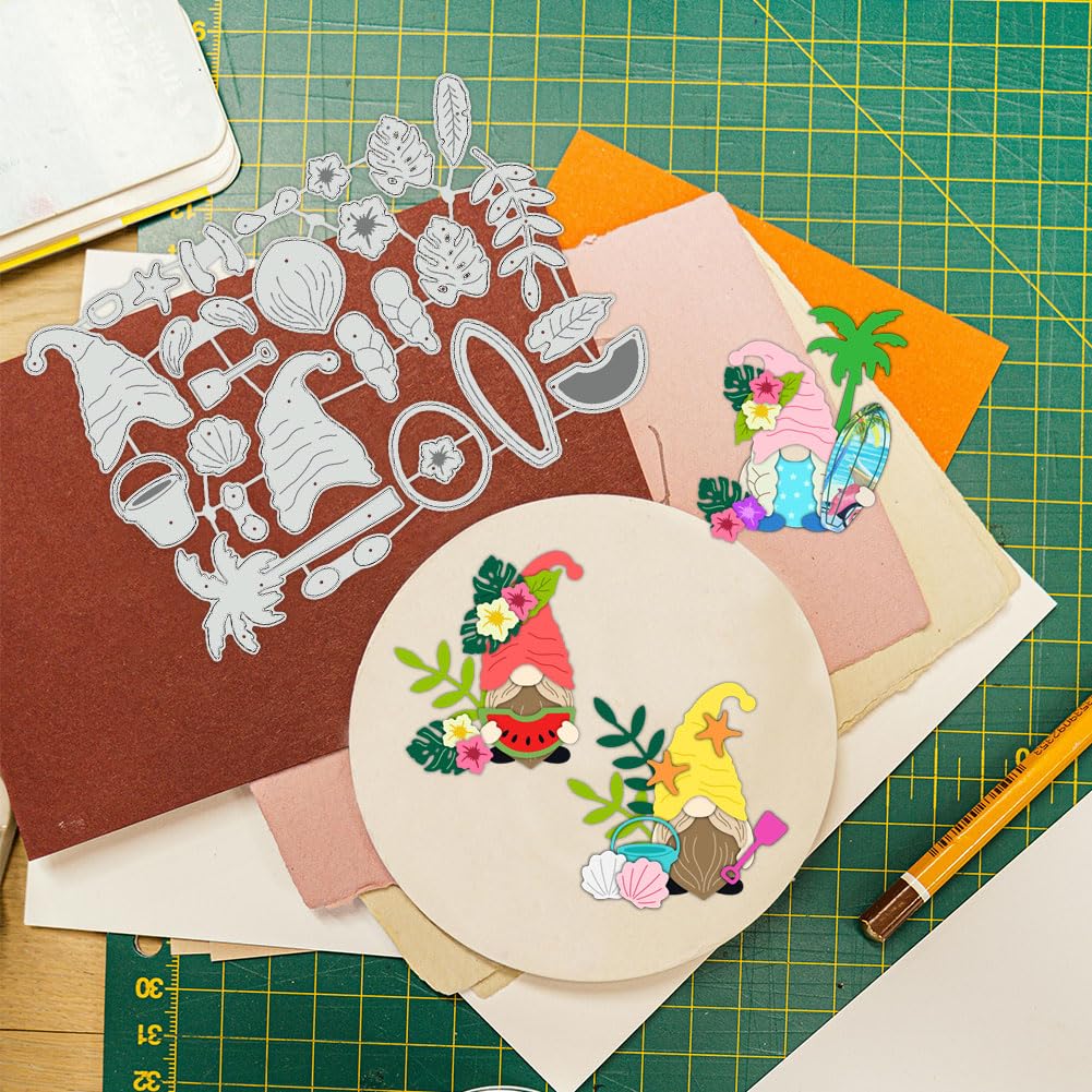 BENECREAT Dies Gnome Été Tropical Scrapbooking 12x16,8 cm