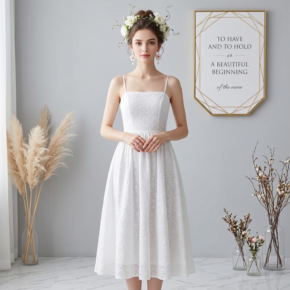BENECREAT Tissu Dentelle Petite Fleur Unie Blanc 130x91cm