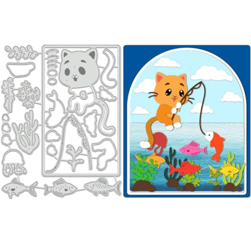 BENECREAT Matrices Découpe Chat Corail dies scrapbooking