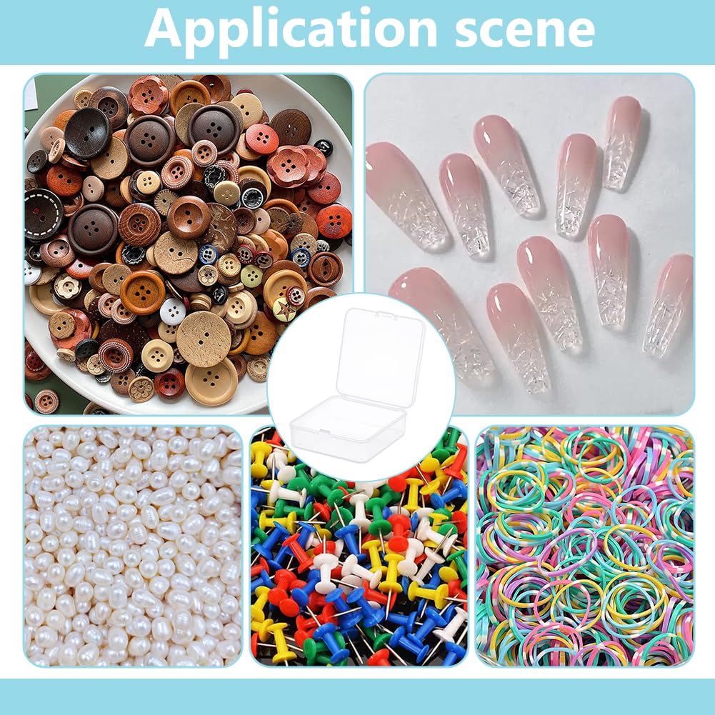BENECREAT Boîtes plastique 7,7cm transparentes 120 pcs