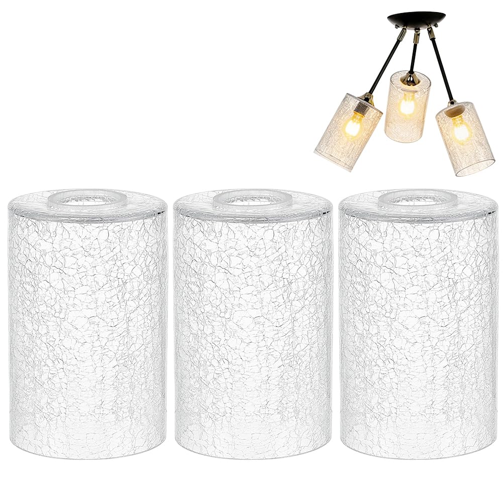 BENECREAT Abat-jour verre dépoli cône 140x155mm 3pcs