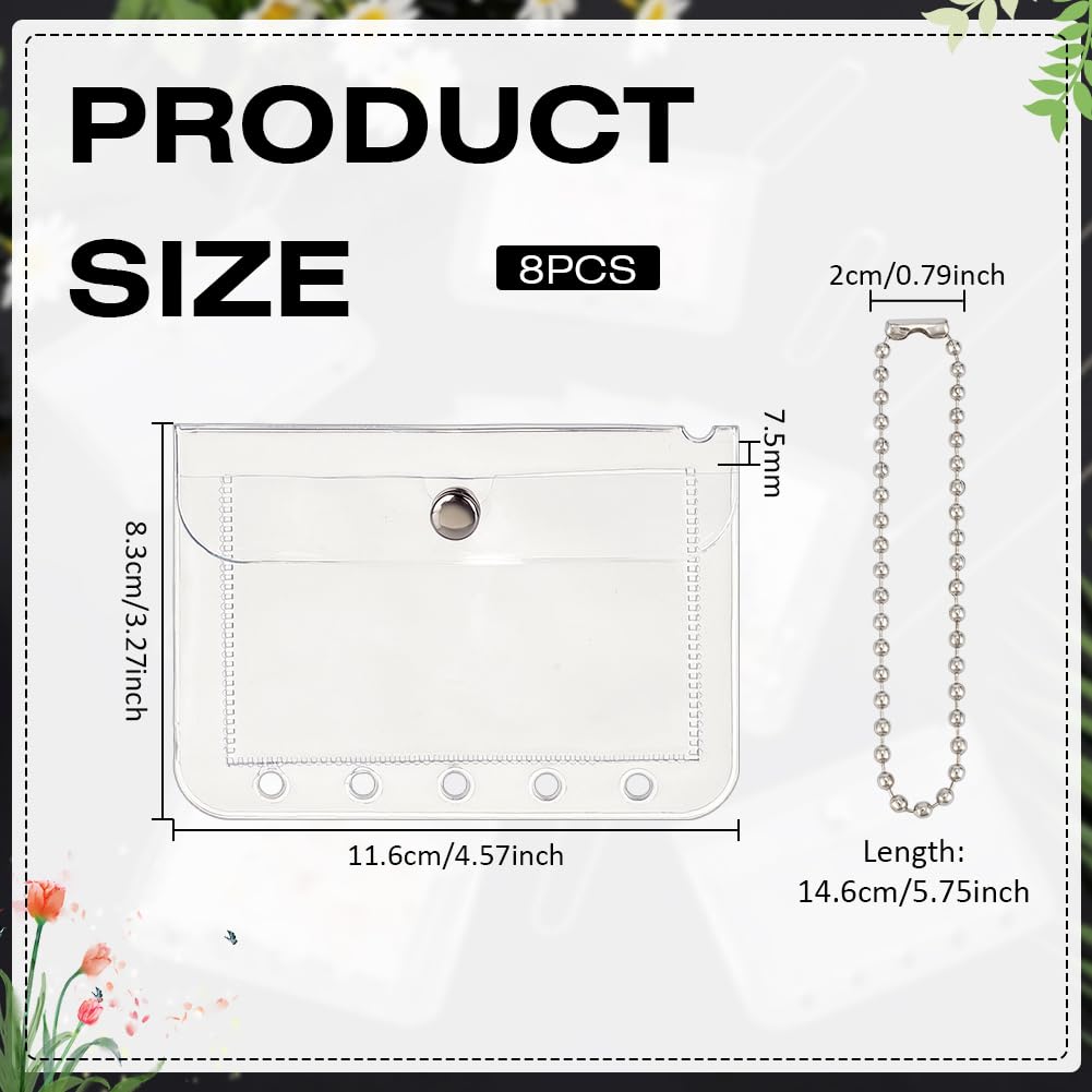 BENECREAT pochette classeur transparente 83x116mm lot 8