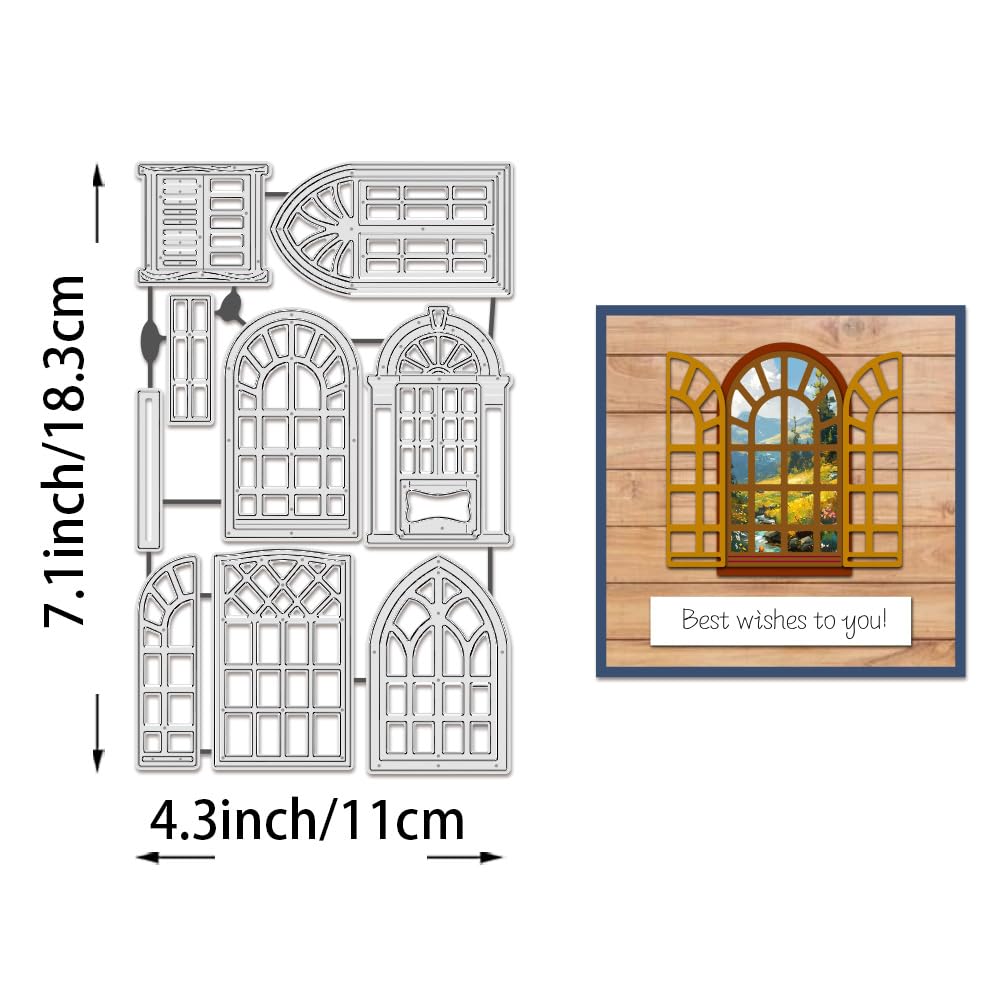 BENECREAT Cadre porte fenêtre dies découpe métal scrapbooking