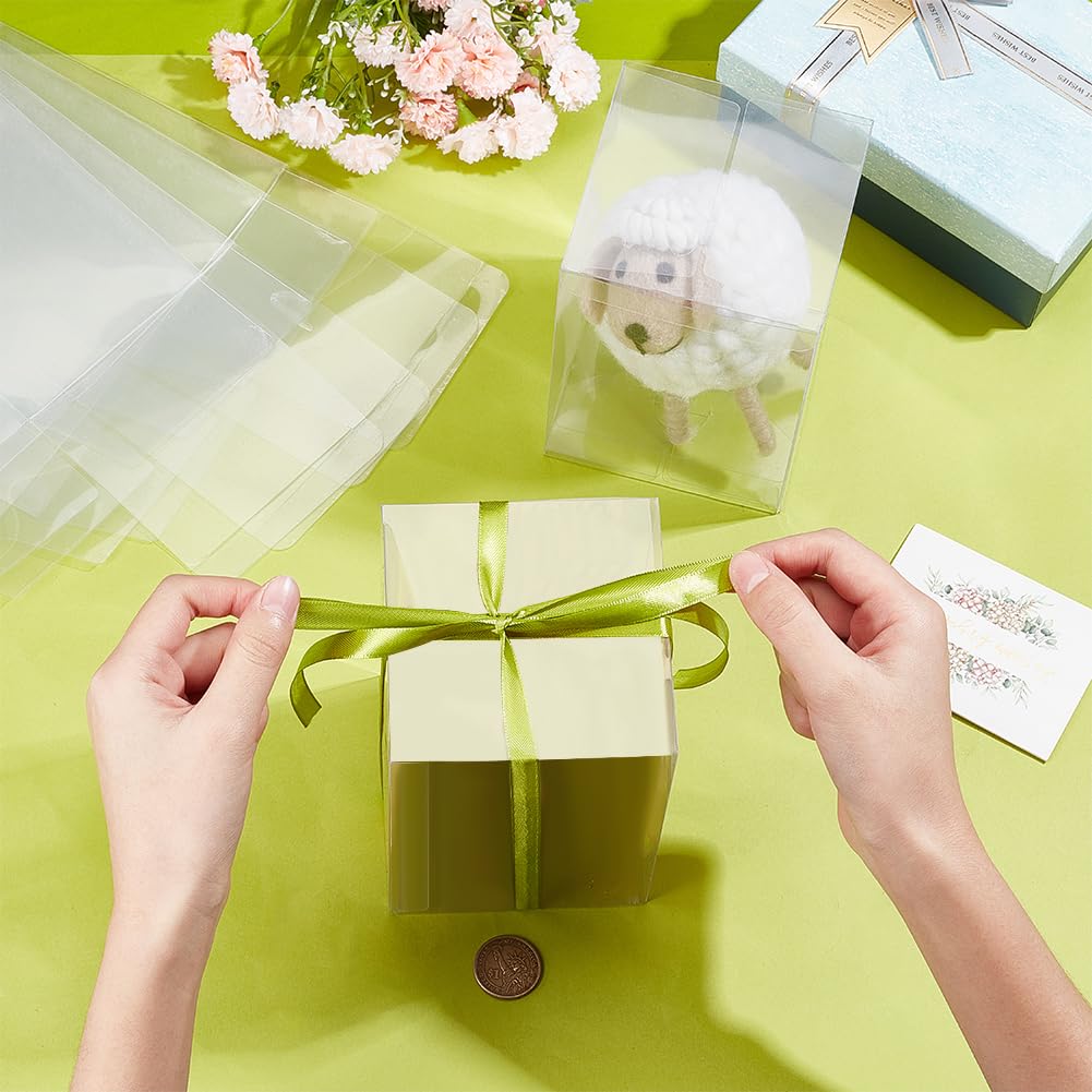 Benecreat boîte cadeau transparente 10x10x15 cm lot 10 PVC