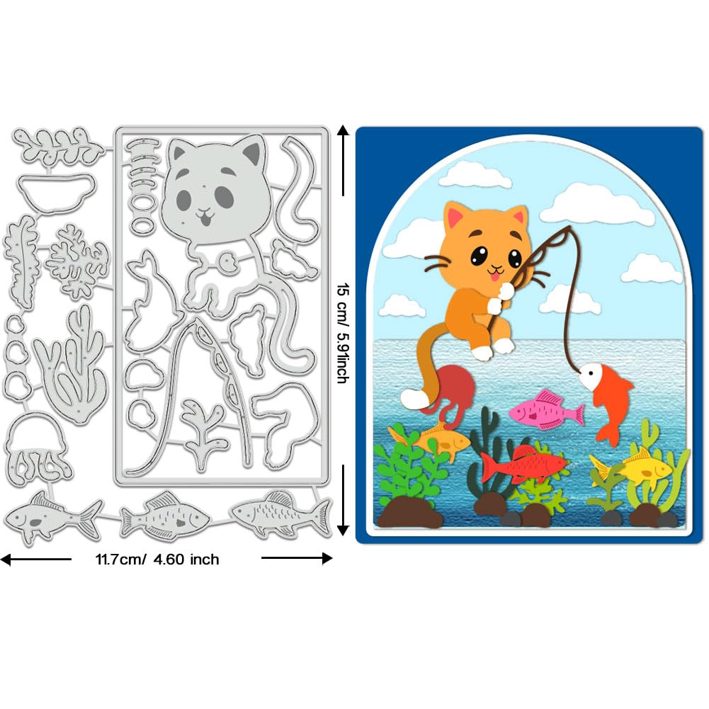 BENECREAT Matrices Découpe Chat Corail dies scrapbooking