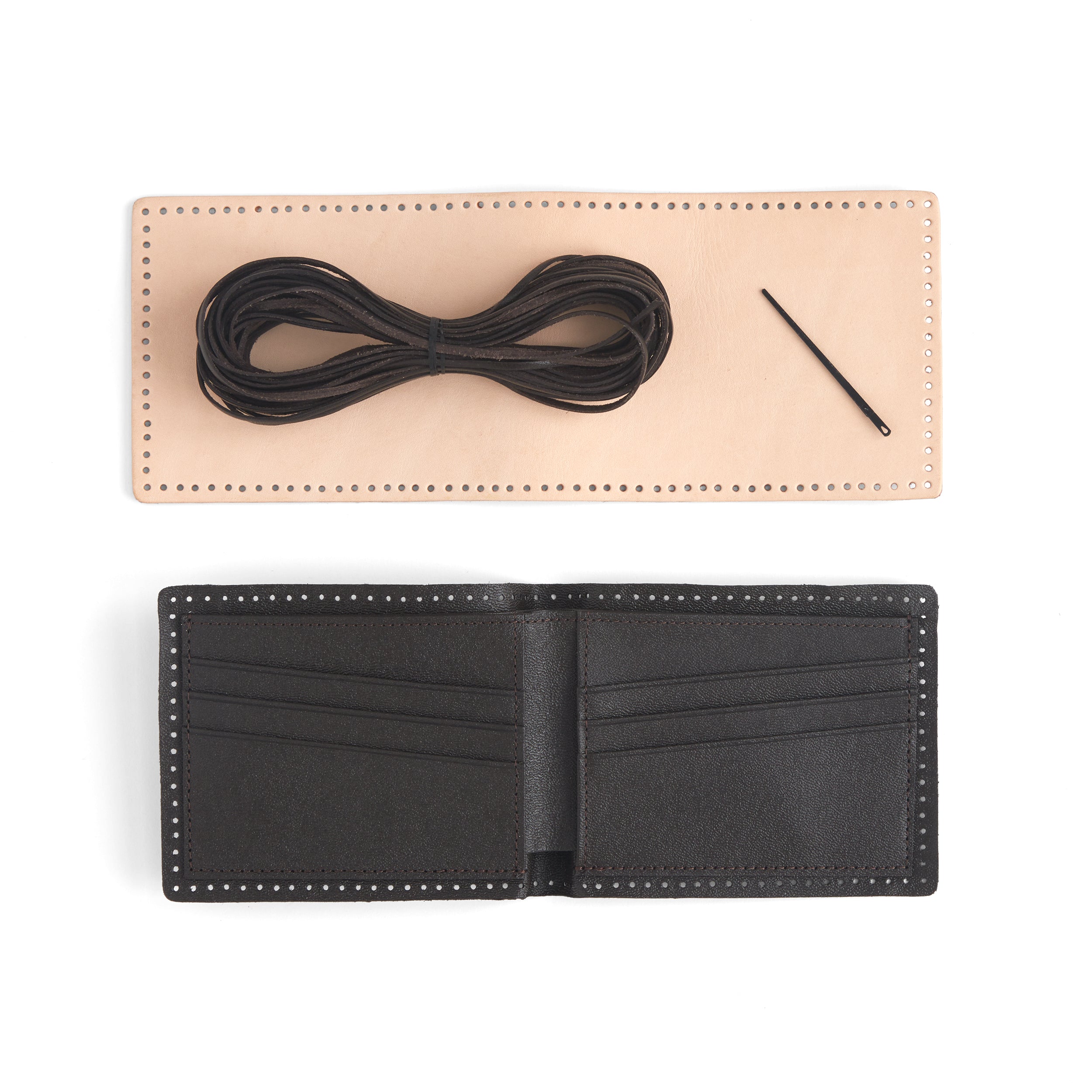 Tandy Leather Premier kit portefeuille cuir à coudre naturel
