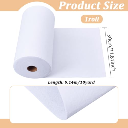 BENECREAT Molleton Thermocollant Blanc Polyester 30cm x 9,14m