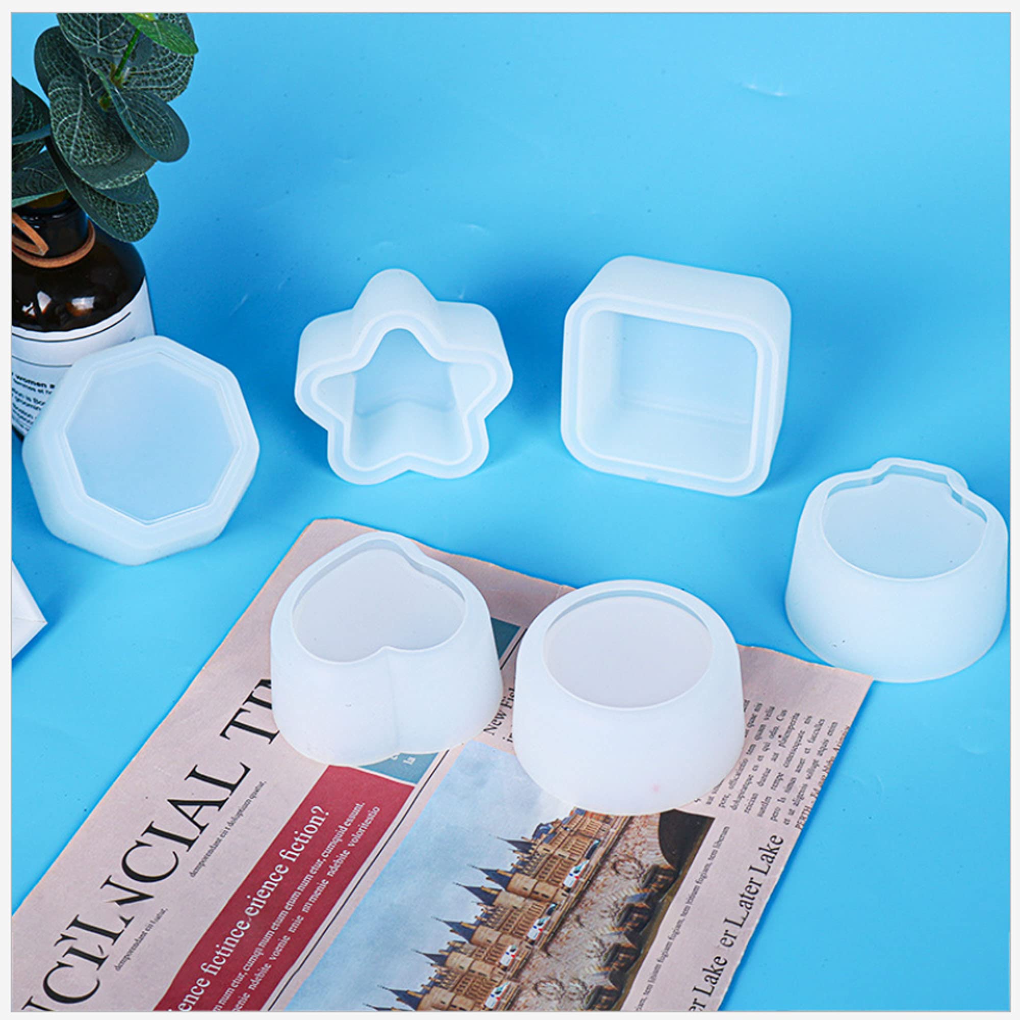 Cayway Style 7 moule silicone pot fleur kit 30 pièces paillettes