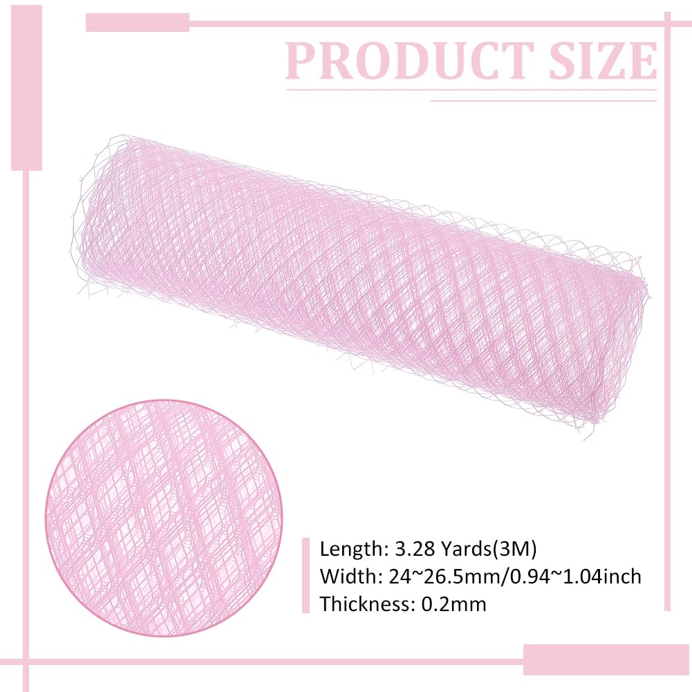 BENECREAT Tissu Maillé Voile Nylon 3mx25cm Perle Rose