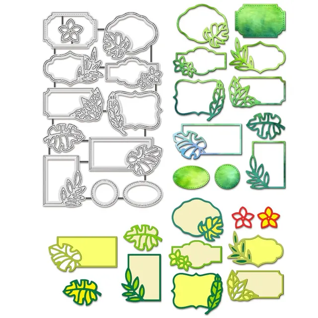BENECREAT Dies Cadre Feuilles Palmier Tropical Scrapbooking