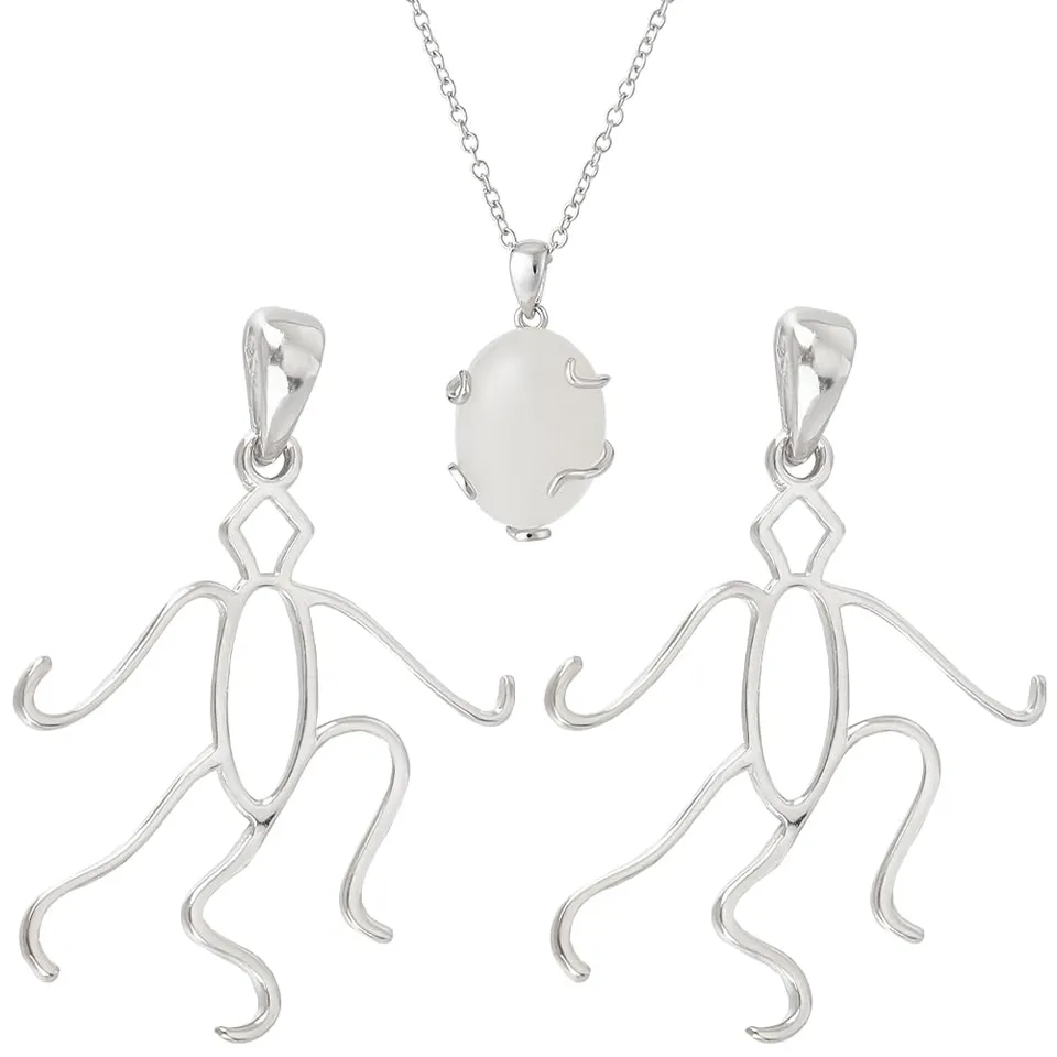 BENECREAT Monture Pendentif 5 Griffes Argent 925 25x24 mm 2 pcs