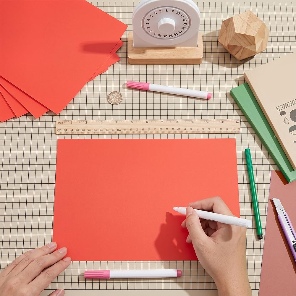 BENECREAT Papier Cartonné Rouge A4 200g Lot de 120