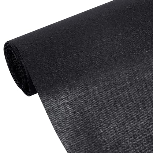BENECREAT Tissu Thermocollant Coton Noir 100x113cm