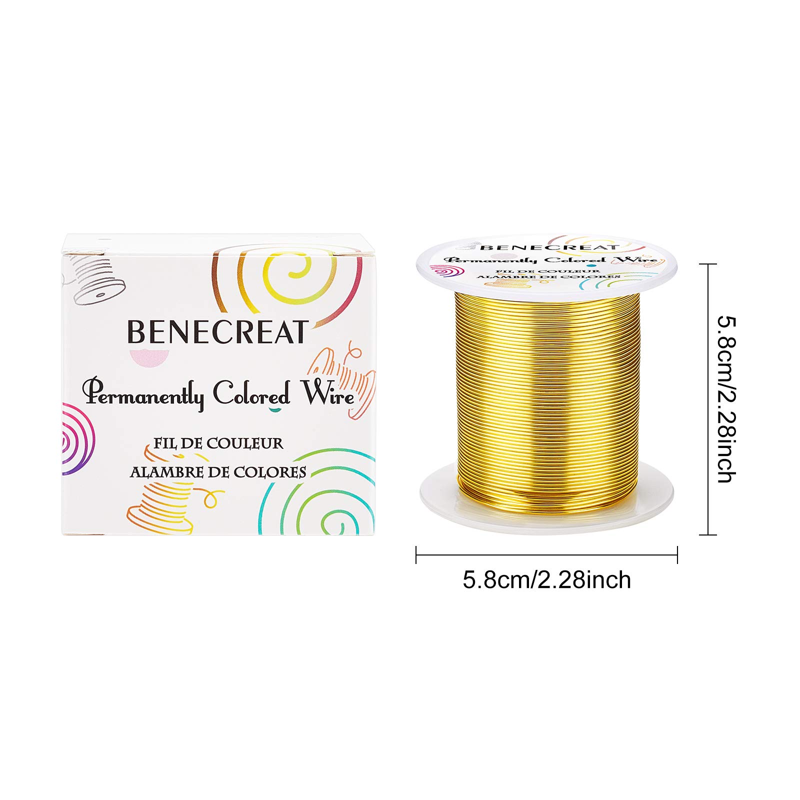 BENECREAT fil cuivre doré 0,8 mm 30 m