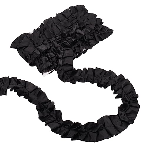 BENECREAT ruban ondulé ruban satin noir 4,5 m