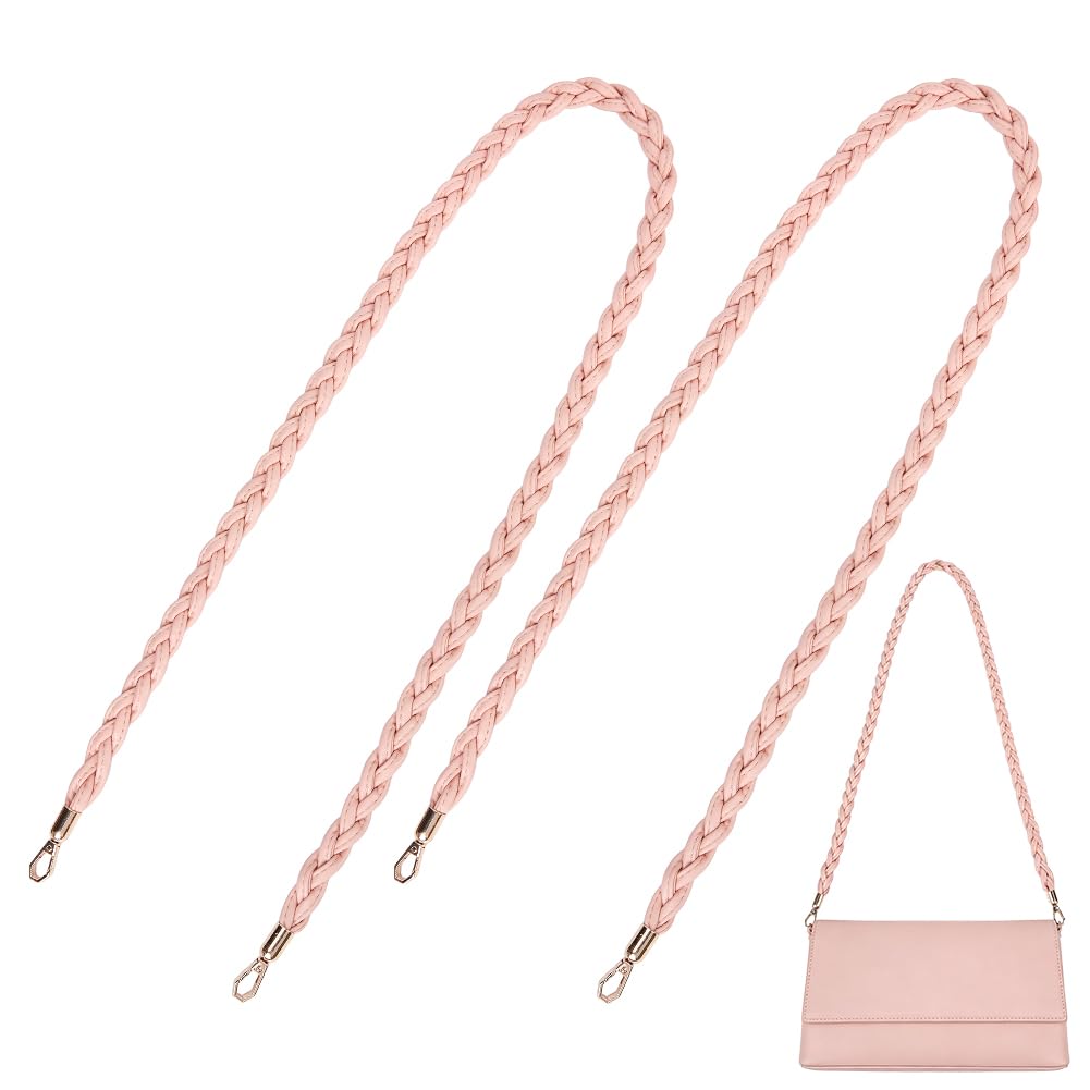 BENECREAT Bretelles Sac Tressées Blanc 1,2m 2 pcs