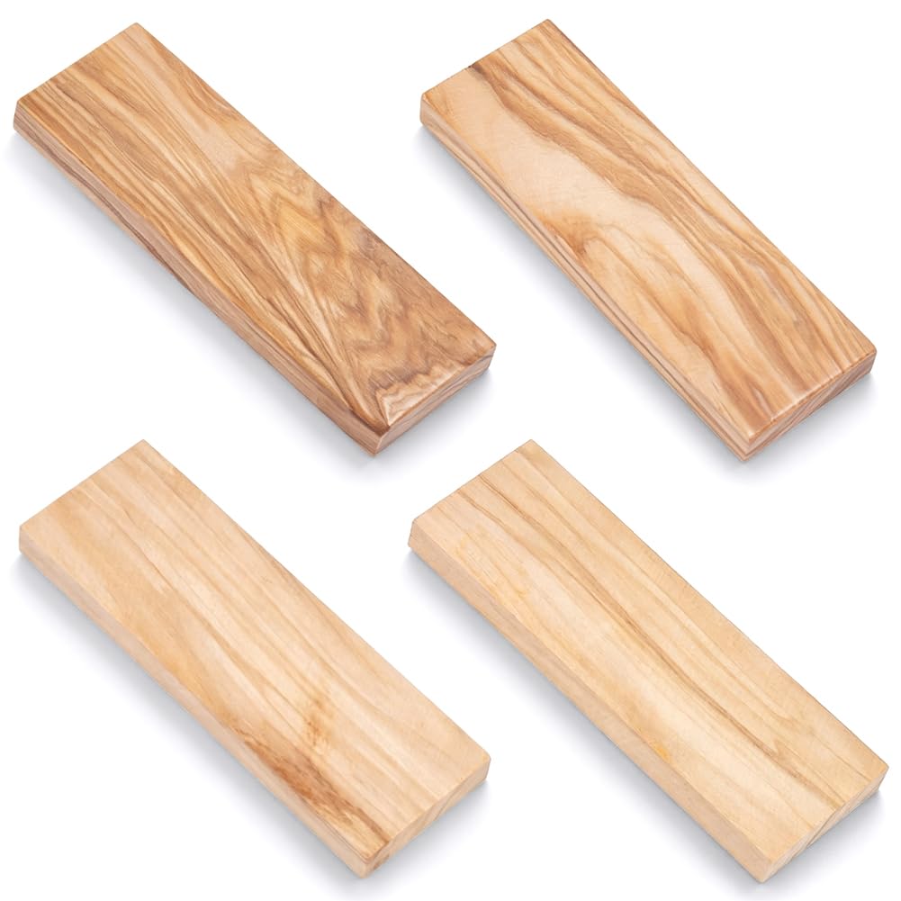 BENECREAT plaquette manche couteau santal doré 4 pcs