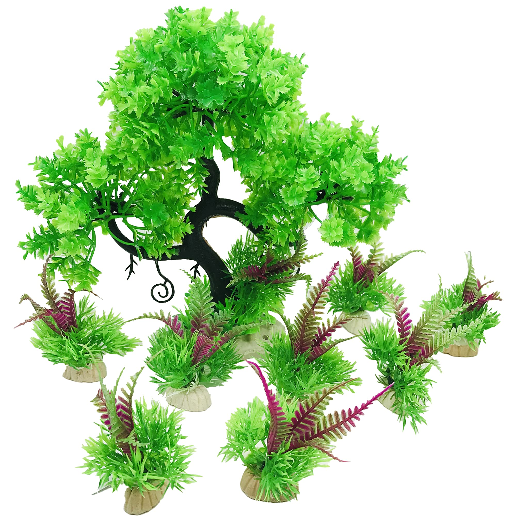 Cayway Plantes Aquarium Artificielles 27 pcs Arbre Boule